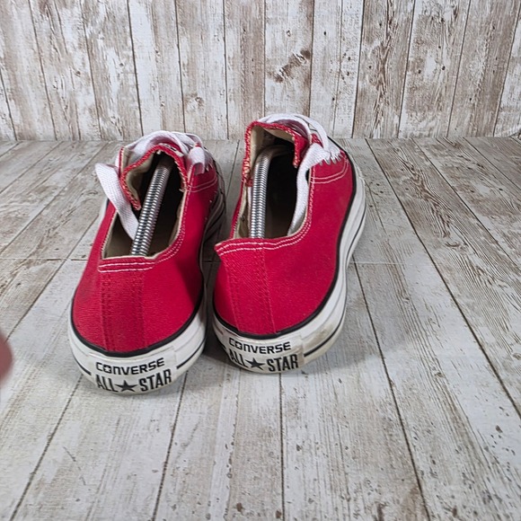 Converse‎ All Star Mens 12 Red Canvas Low Top Sneakers Casual Shoes - Picture 3 of 8